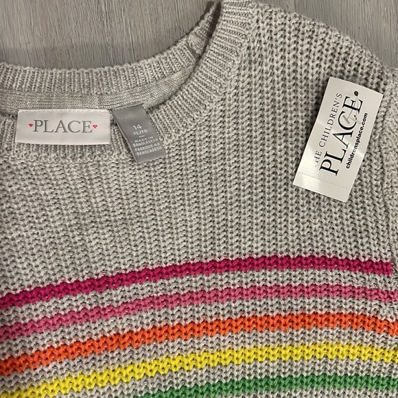 Girls NWT Rainbow Knit Sweater Dress SIZE 14 - Picture 2 of 7